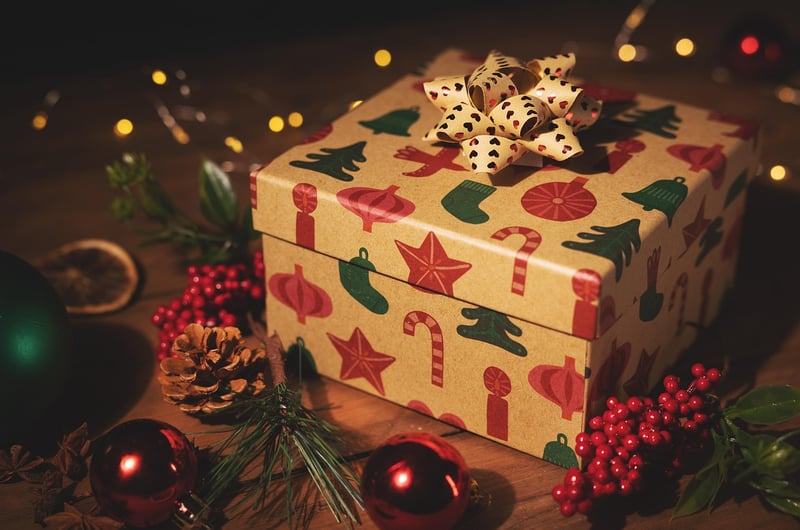 Gift with repurposed packaging